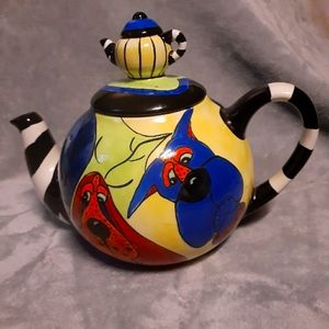 SWAK LYNDA CORNEILLE TEAPOT DOGS JONES HOUNDS TEAPOT AND TWO MUGS RARE!